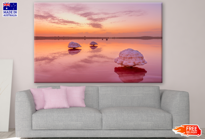 Mushroom-shaped Salt Formation in the Masazir Lake, Azerbaijan Photograph Print 100% Australian Made