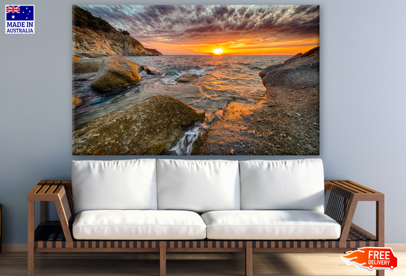 Scenic Beach View Sunset Photograph Print 100% Australian Made