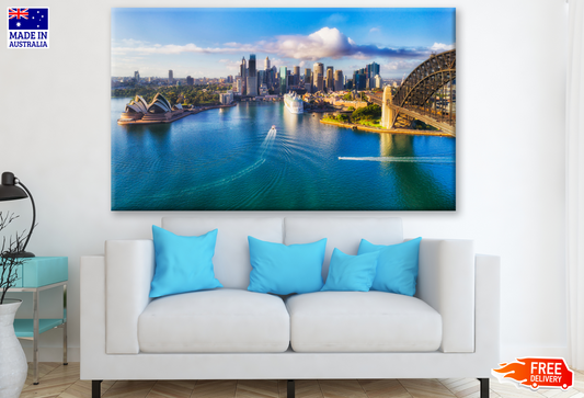 Sydney Harbour Aerial View Photograph Print 100% Australian Made