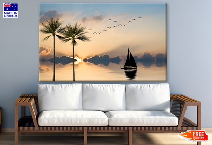 Sail Boat on a Lake Photograph Print 100% Australian Made