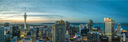 Panoramic Canvas Auckland City & Sky View Photograph High Quality 100% Australian Made Wall Canvas Print Ready to Hang