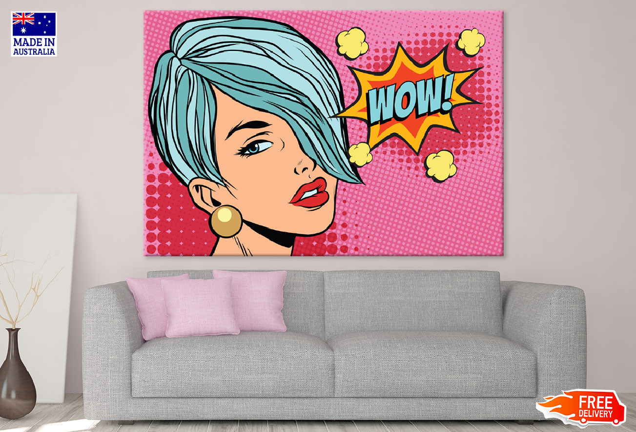 Wow Quote & Happy Young Girl Illustration Print 100% Australian Made