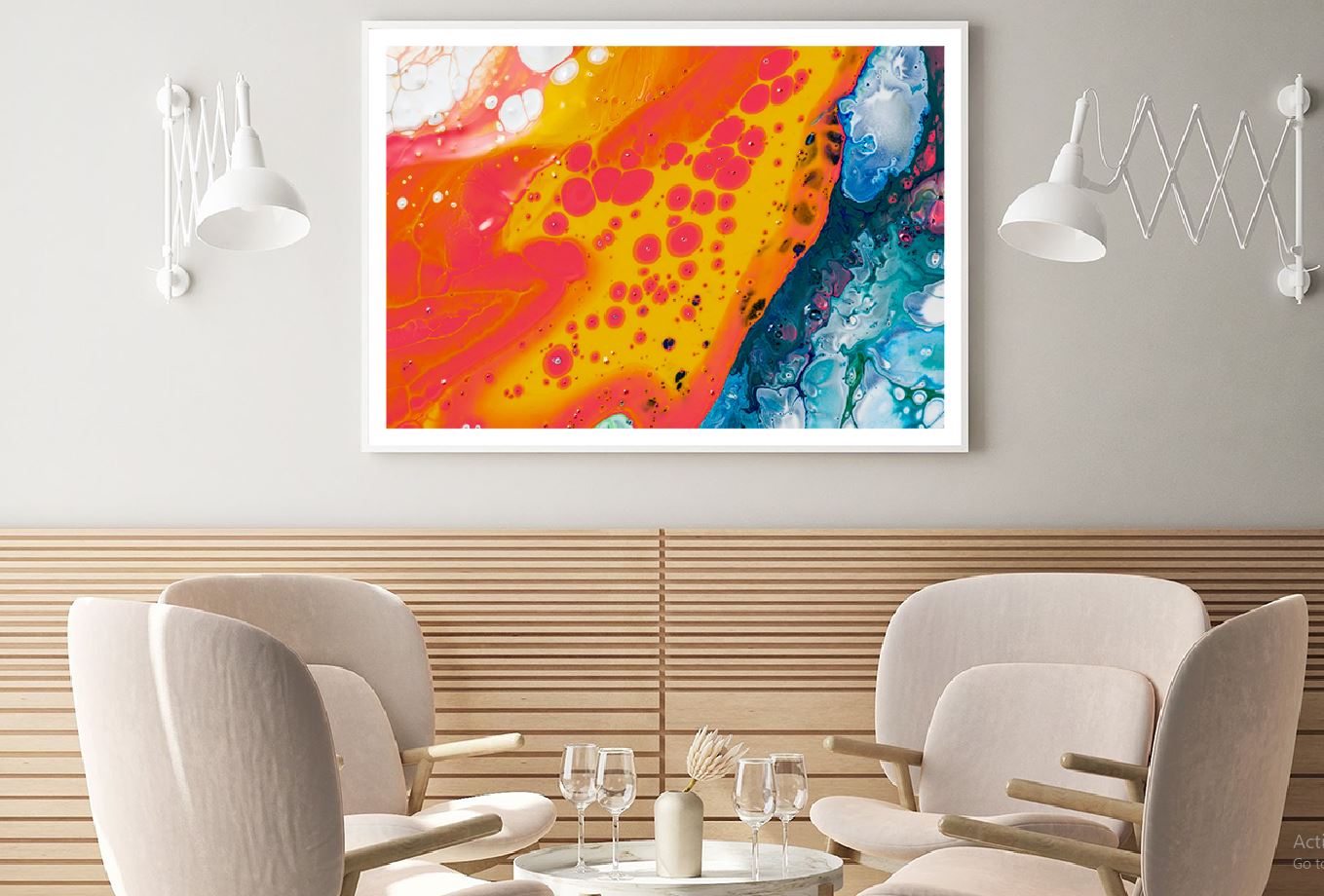 Red Orange & Blue Abstract Design Home Decor Premium Quality Poster Print Choose Your Sizes