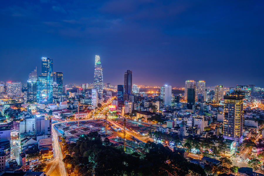 Ho Chi Minh City Night Photograph Print 100% Australian Made