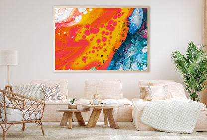 Red Orange & Blue Abstract Design Home Decor Premium Quality Poster Print Choose Your Sizes