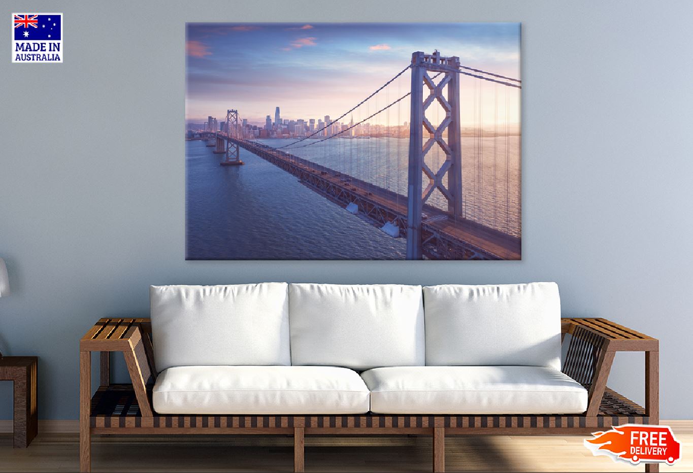 San Francisco Bay Bridge & City View Photograph Print 100% Australian Made