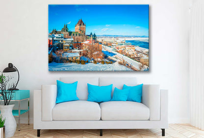 Bella Home Old Quebec City & Lawrence River Print Canvas Ready to hang