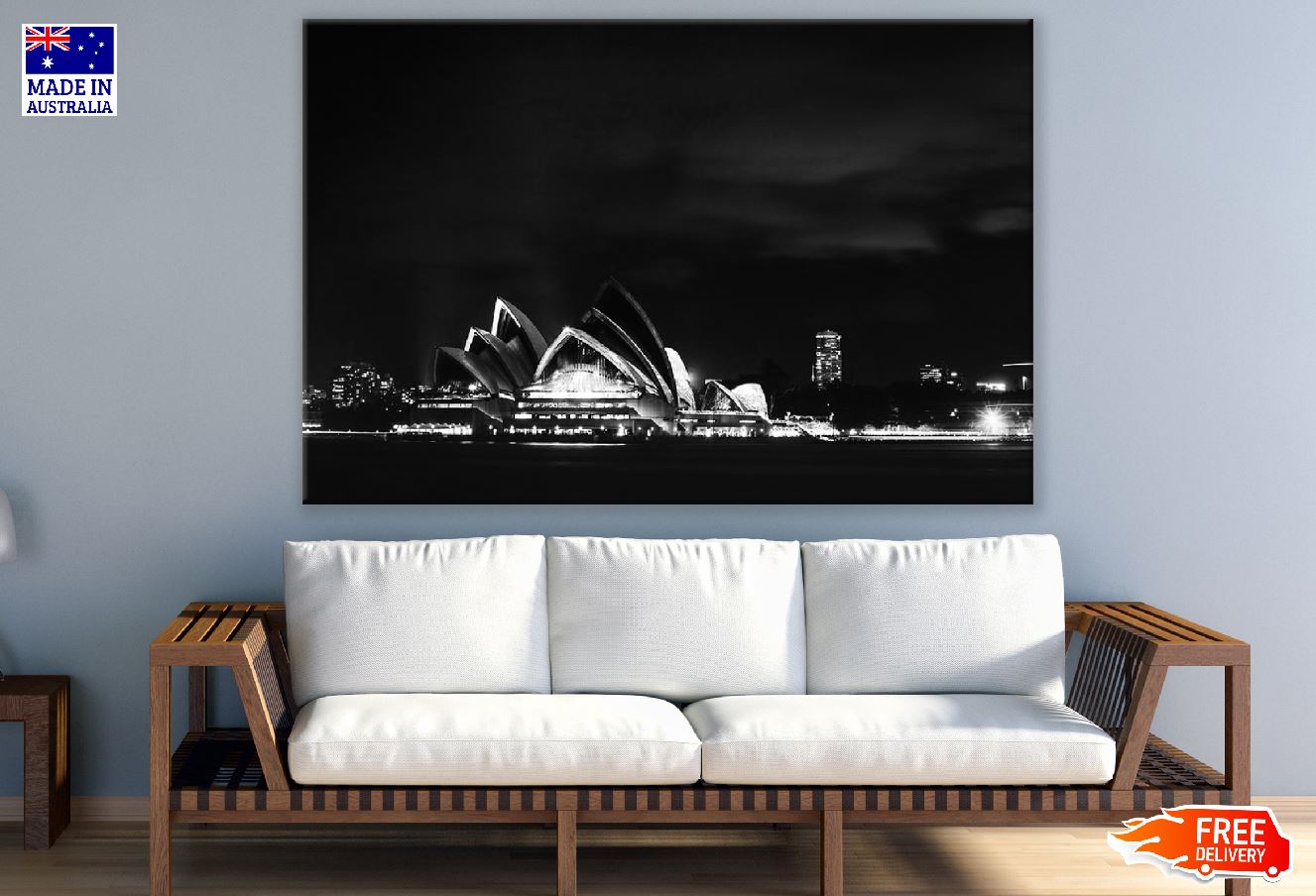 Sydney Opera House B&W View Photograph Print 100% Australian Made