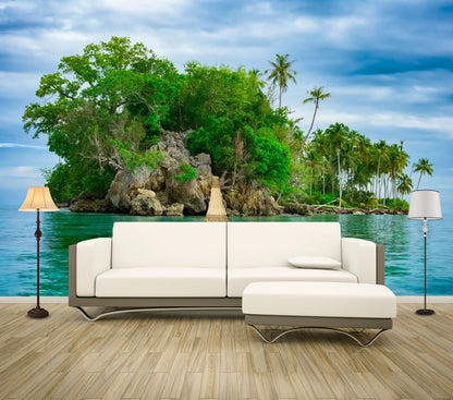 Wallpaper Murals Peel and Stick Removable Island in Beach Photograph High Quality