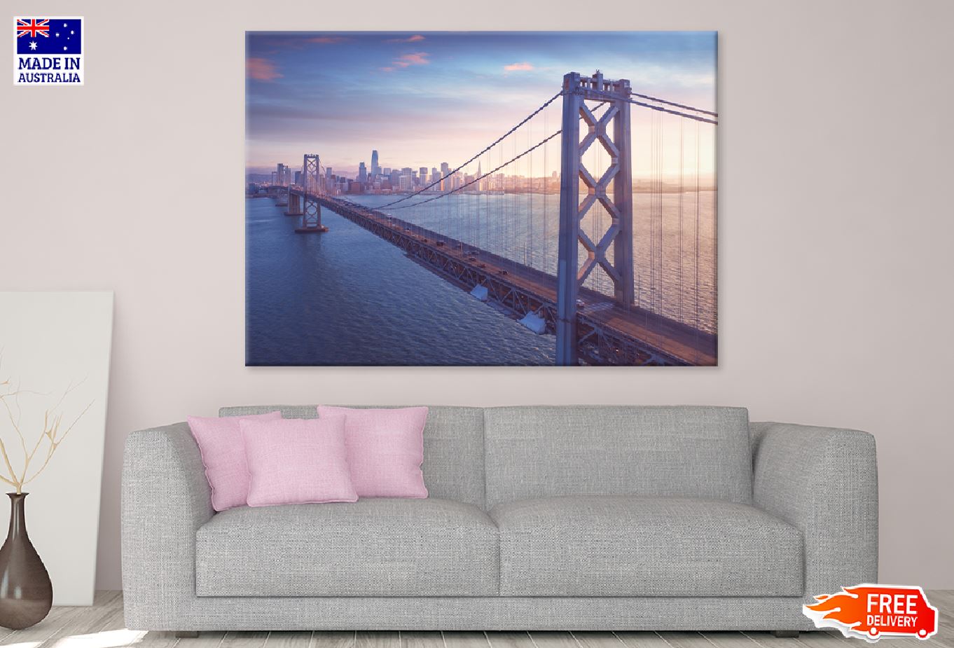 San Francisco Bay Bridge & City View Photograph Print 100% Australian Made