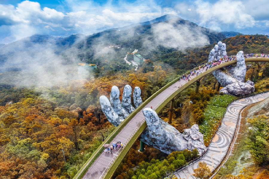 Vietnam Bridge Hands Scenery Photograph Home Decor Premium Quality Poster Print Choose Your Sizes