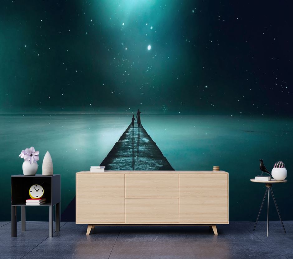 Wallpaper Murals Peel and Stick Removable Dark Space High Quality