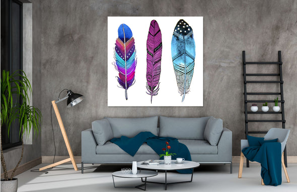 Native Feather Popular  multicoloured Print 100% Australian Made
