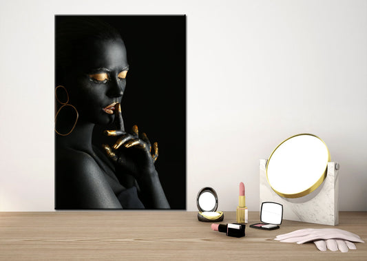 Black Gold Girl Artistic Print 100% Australian Made