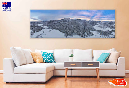 Panoramic Canvas Giewont Mount Peak Scenery Photograph High Quality 100% Australian Made Wall Canvas Print Ready to Hang