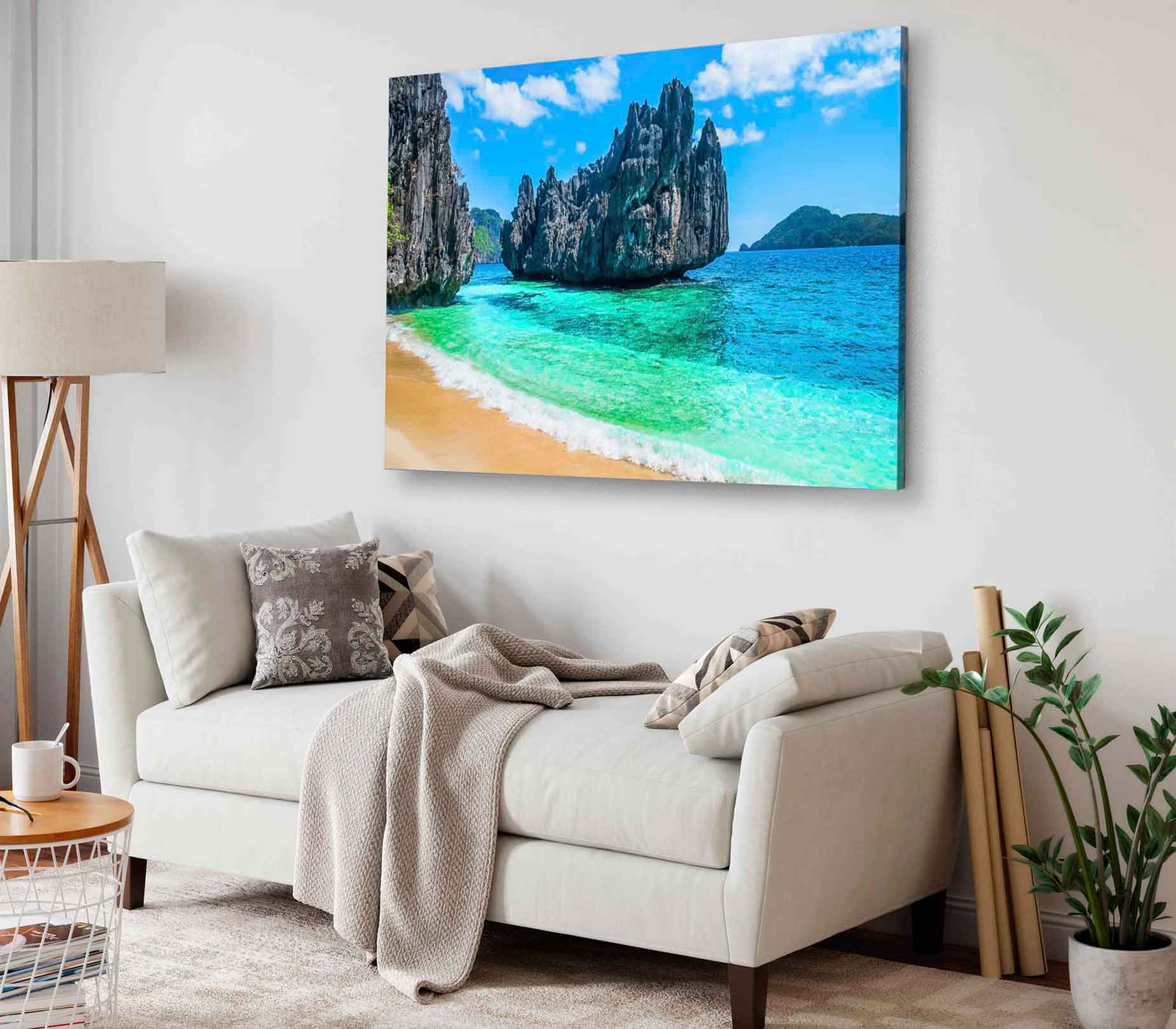 Bella Home Philippines Sea View & Clear Water Print Canvas Ready to hang