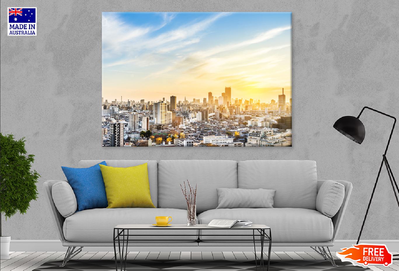 Shinjuku Area Sunset Sky in Tokyo Photograph Print 100% Australian Made