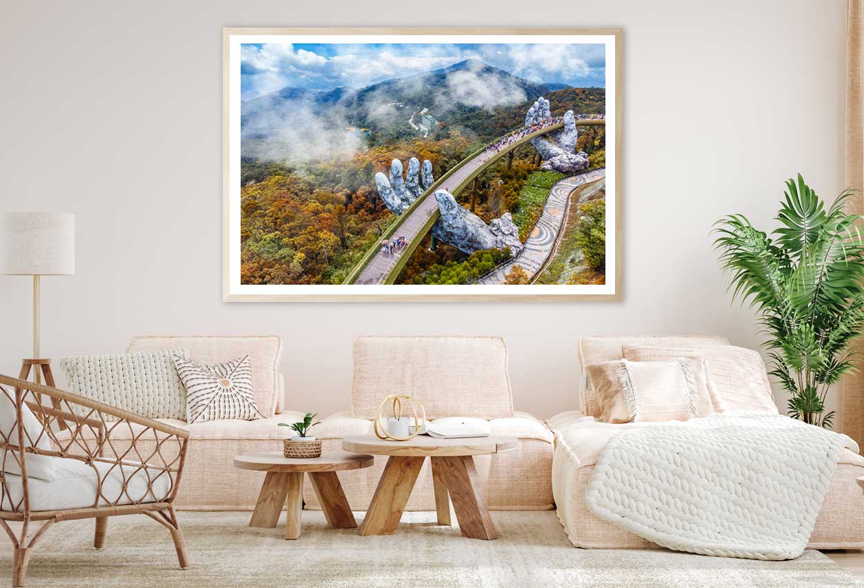 Vietnam Bridge Hands Scenery Photograph Home Decor Premium Quality Poster Print Choose Your Sizes