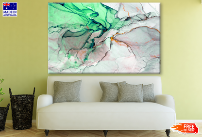 Green White Abstract Design Print 100% Australian Made