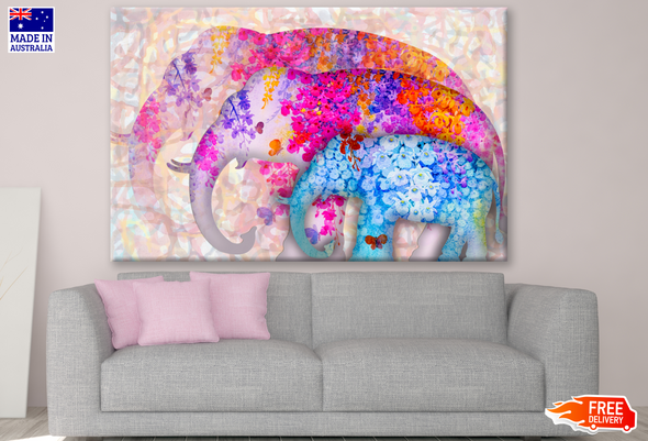 Floral Elephant Watercolour Painting Print 100% Australian Made