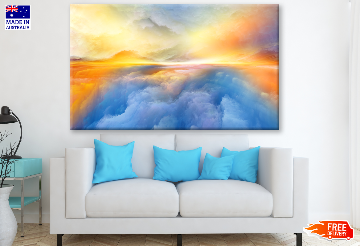 Sky Cloud Anstract Design Print 100% Australian Made