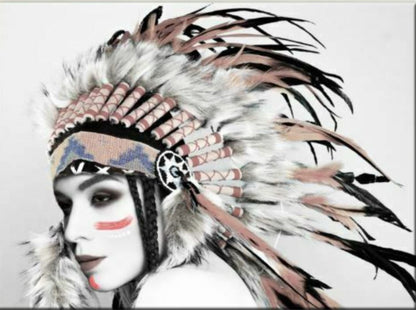 Popular American Indian Headdress Print 100% Australian Made