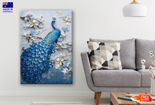 5D Diamond Peacock Painting Print 100% Australian Made