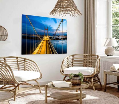 Bella Home Night Golden Gate Bridge USA Print Canvas Ready to hang