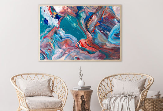 Blue Red & Green Fluid Abstract Design Home Decor Premium Quality Poster Print Choose Your Sizes