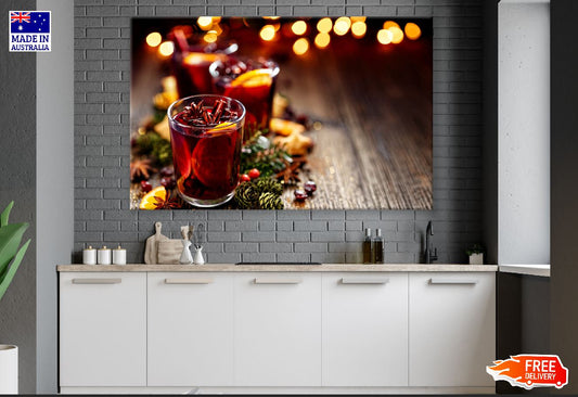 Christmas Mulled Red Wine in a Glass Closeup Photograph Print 100% Australian Made