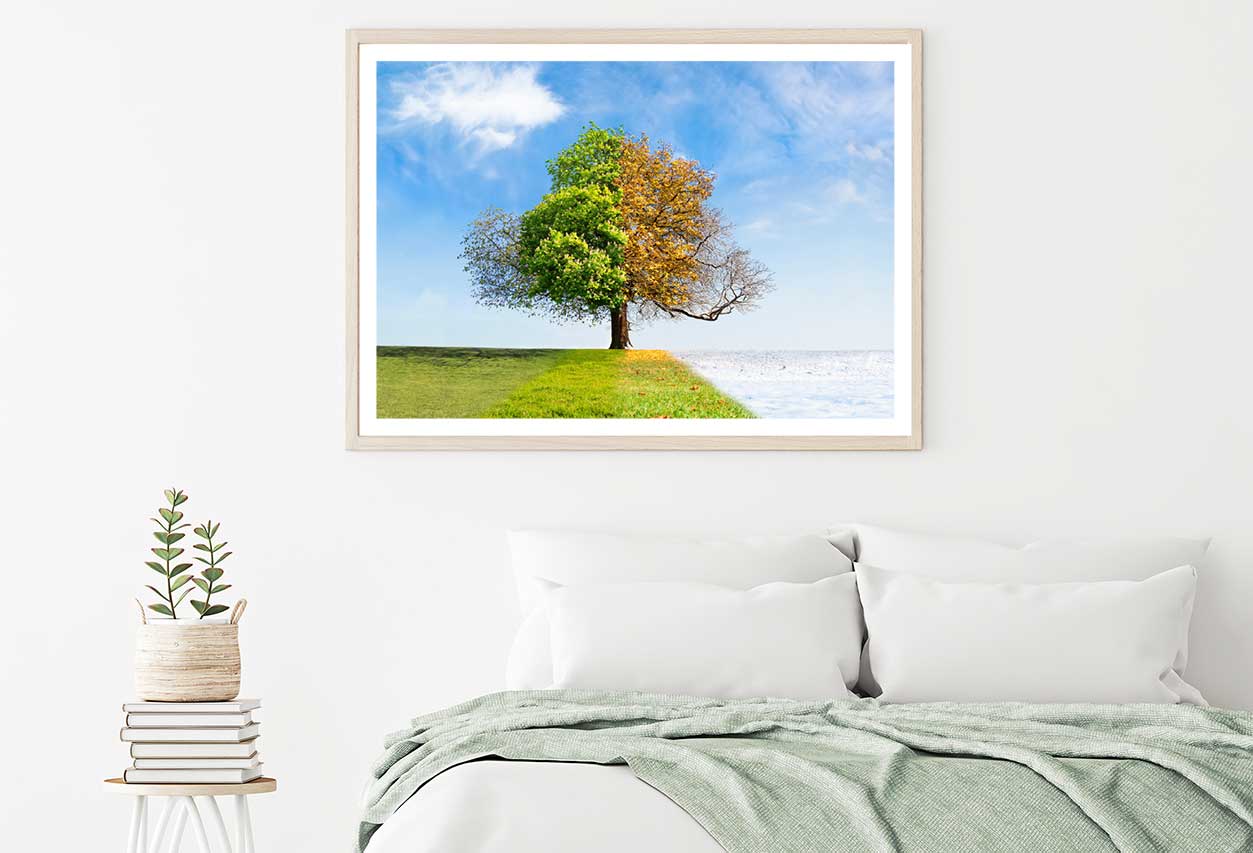 Winter Autumn Summer Tree Digital Art Home Decor Premium Quality Poster Print Choose Your Sizes