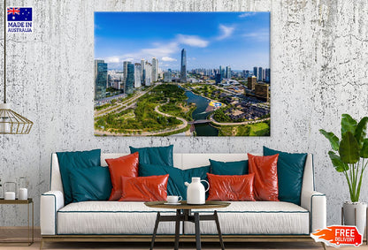 Central Park at Songdo City View Photograph Print 100% Australian Made