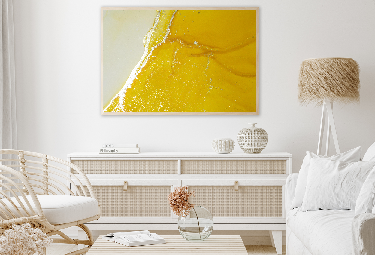 White & Yellow Abstract Design Home Decor Premium Quality Poster Print Choose Your Sizes