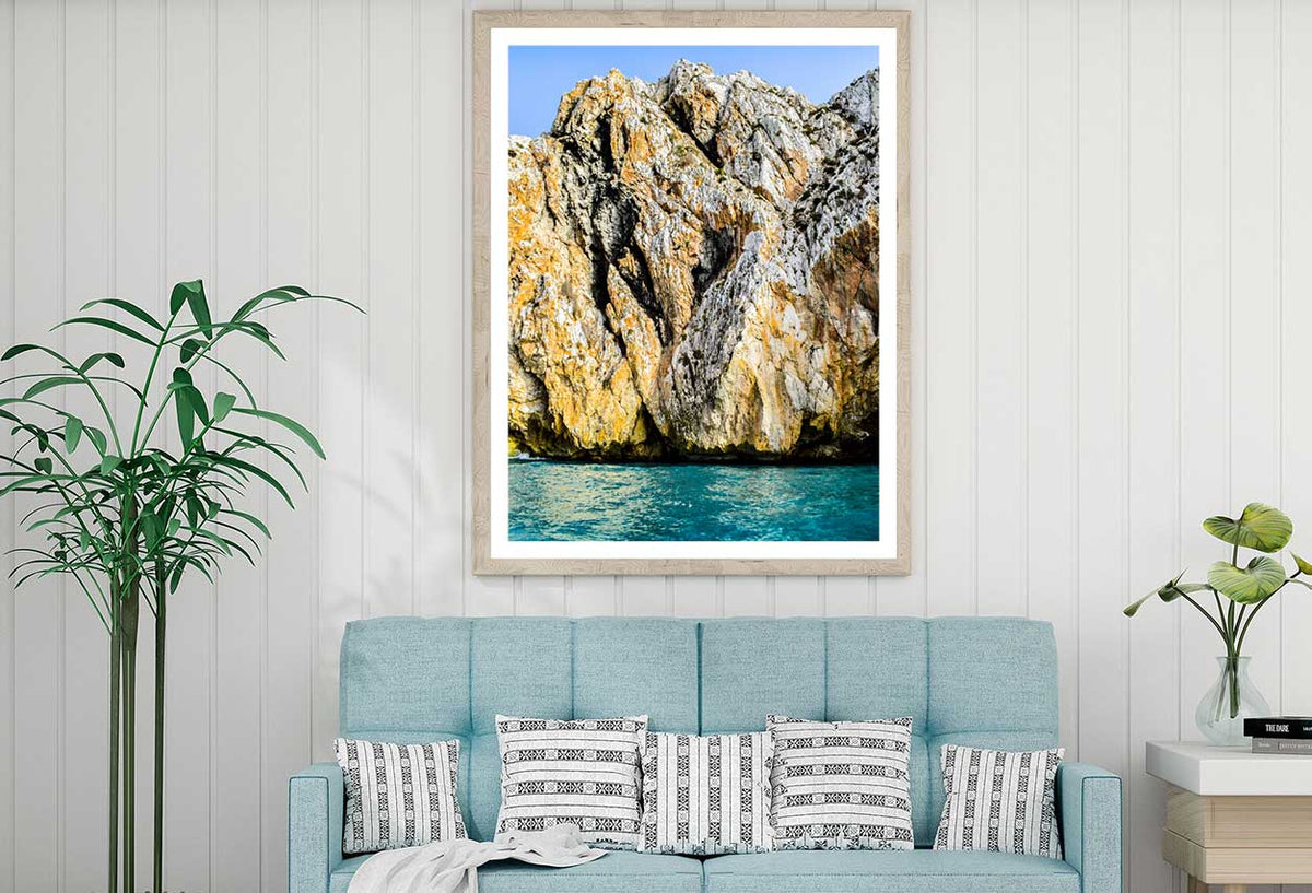 View of Jebeha Ocean Photograph in Morocco Home Decor Premium Quality Poster Print Choose Your Sizes