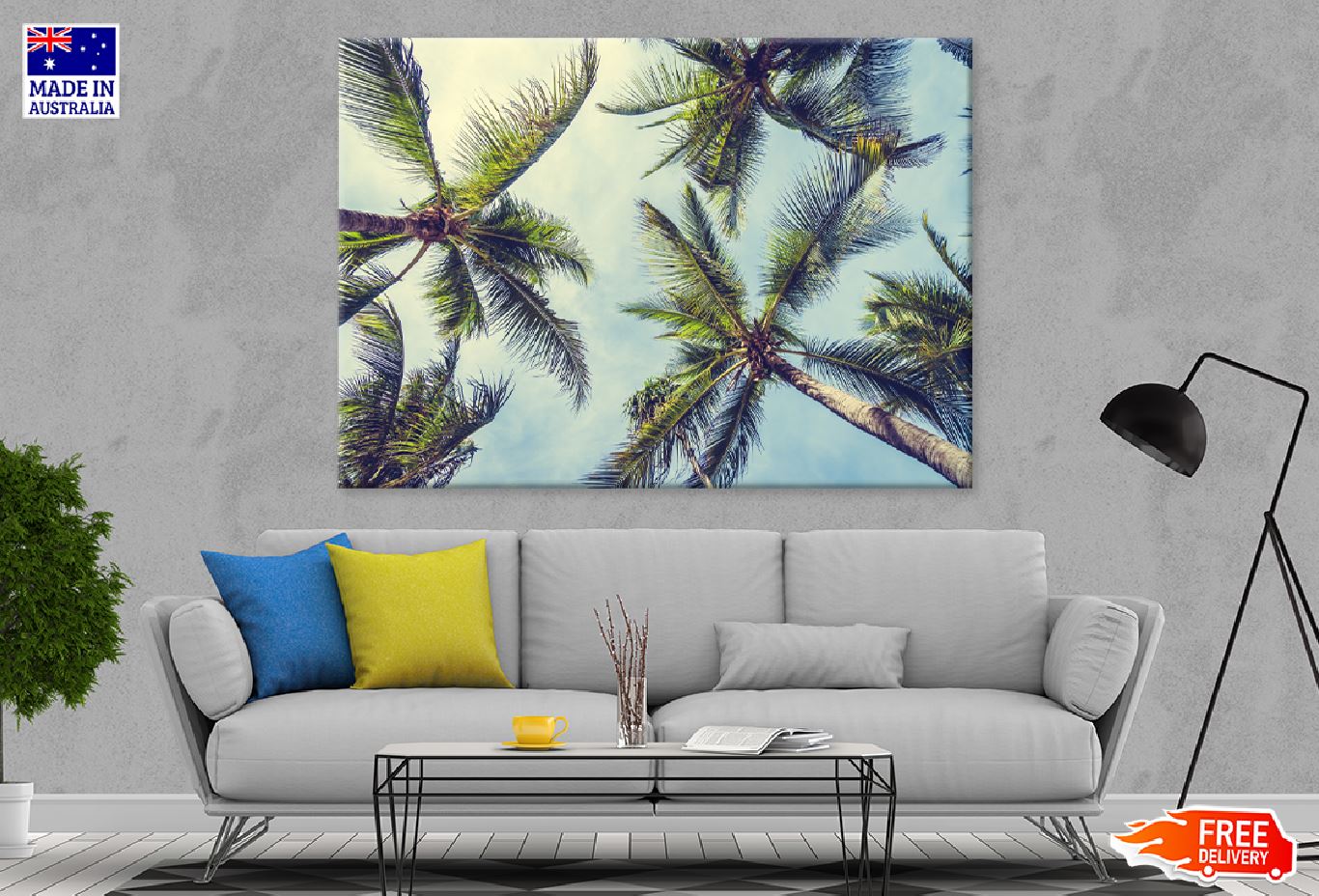 Sunshine on Palm Trees View Photograph Australia Print 100% Australian Made