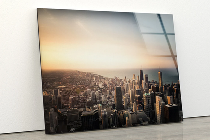 City Sunset Scenery Photograph Acrylic Glass Print Tempered Glass Wall Art 100% Made in Australia Ready to Hang