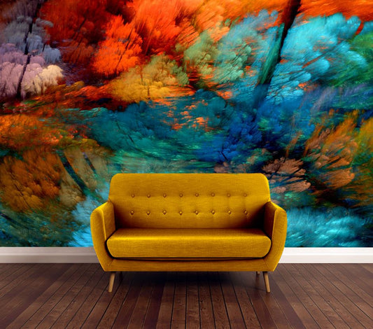 Wallpaper Murals Peel and Stick Removable Colorful Abstract Design High Quality