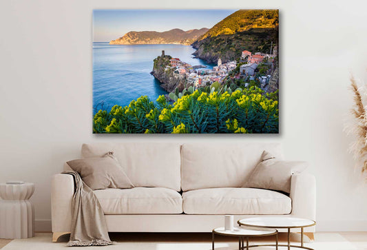 Bella Home Sea Coastal Sunset View in Italy Print Canvas Ready to hang