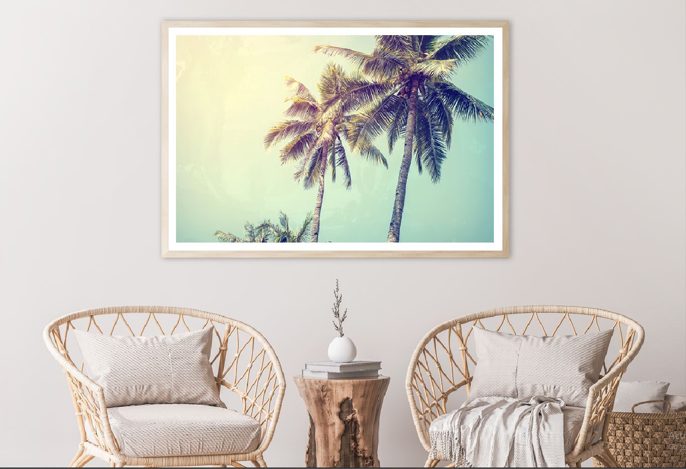 Palm Trees & Sky Scenery View Photograph Home Decor Premium Quality Poster Print Choose Your Sizes