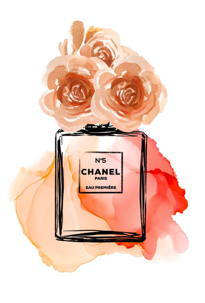 Perfume Fashion Watercolor Paint Print 100% Australian Made