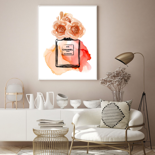 Perfume Fashion Watercolor Paint Home Decor Premium Quality Poster Print Choose Your Sizes