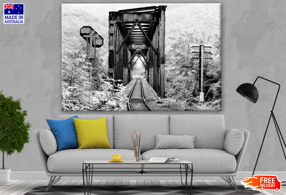 Rail Bridge B&W Photograph Print 100% Australian Made