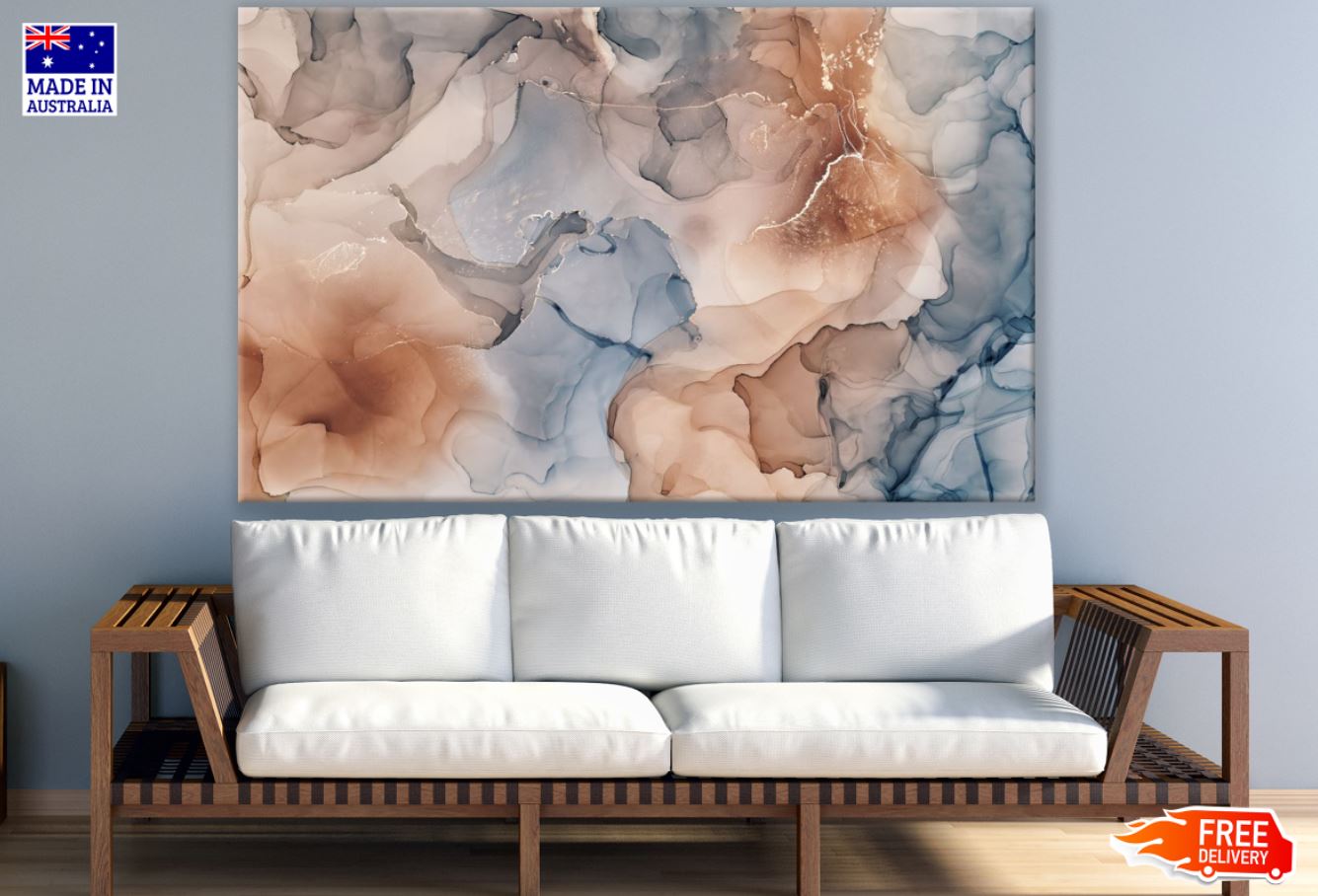 Colorful Abstract Painting Design Print 100% Australian Made