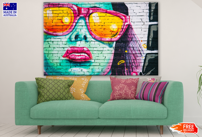 Woman Face Graffiti Painting Print 100% Australian Made