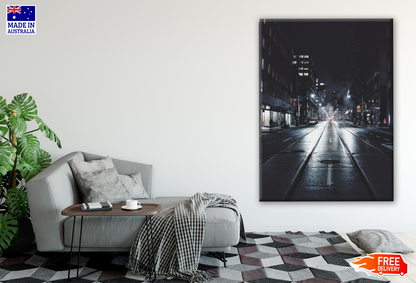 Night City Street View Photograph Print 100% Australian Made