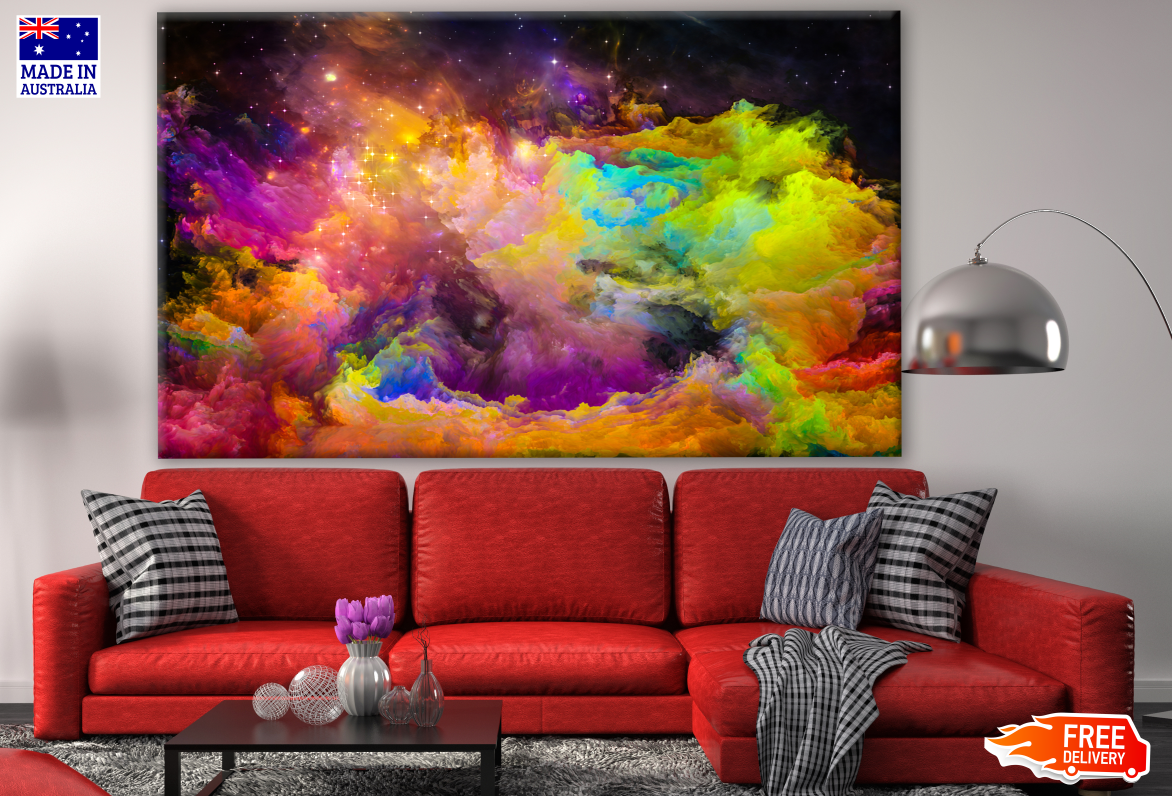 Colourful Cloud Abstract Design Print 100% Australian Made