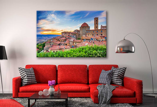 Bella Home Volterra, Tuscany Medieval Town Print Canvas Ready to hang