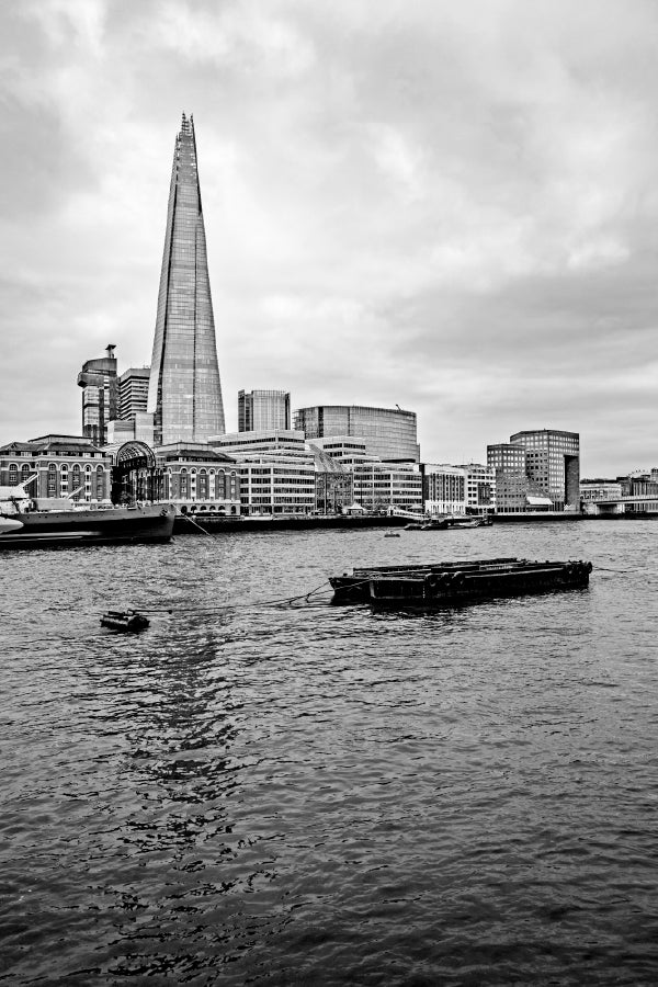 Shard Building & River B&W View Print 100% Australian Made