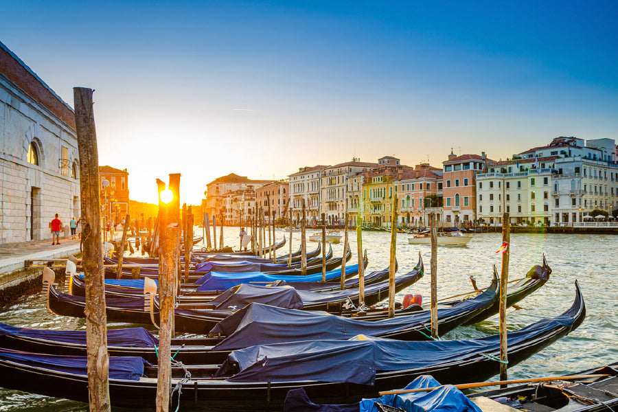 Gondolas & Grand Canal View Photograph Italy Print 100% Australian Made