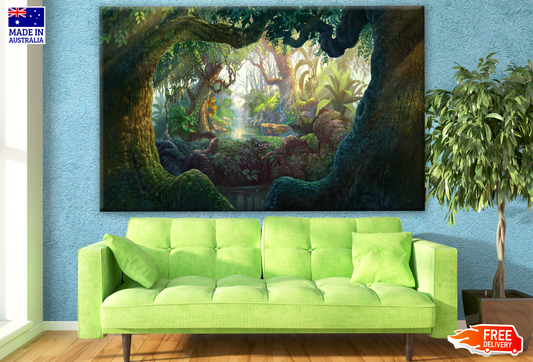 Fantasy Deep Forest Painting Print 100% Australian Made